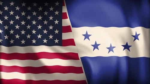 Usa And Honduras Background Loop