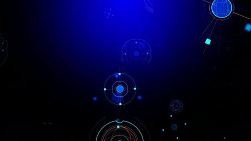 Boucle de fond bleue pour la technologie numérique