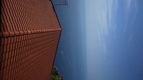 Window View From Moving Passenger Bus on Amalfi Coast Road Winding High in Mountains with Roadside