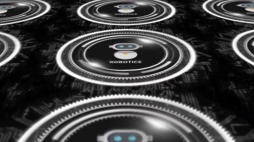 Robotics Technology Futuristic Animated Loop Background