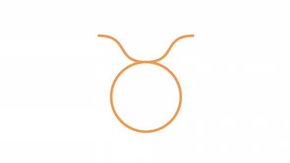 Taurus astrological sign 2D object animation, Elements Motion Graphics ...
