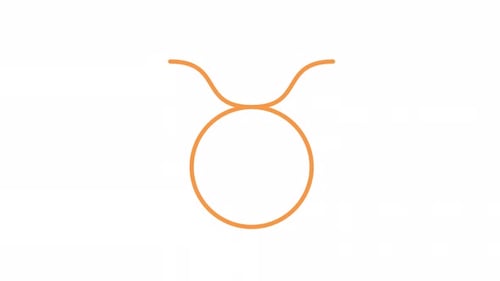 Taurus astrological sign 2D object animation