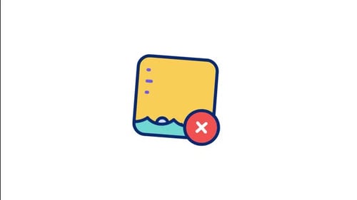 Struggling Person in Water Flat Icon Animation