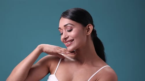 Beautiful Young Woman Posing in Studio
