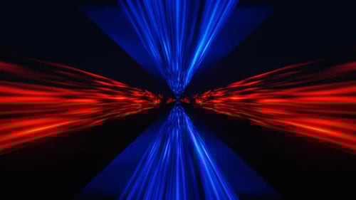 Neon Warp: Futuristic Hyperspace Acceleration in Glowing Light Tunnel - Loop Animation