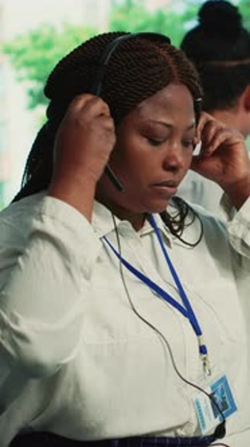 Vertical Video African American Operator Gathers Gps Coordinates and Data for the Government