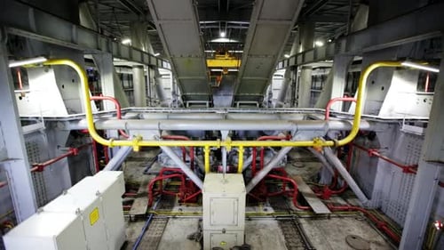 Una descripción general de la vista interior de la maquinaria y el equipo industriales para una mayor eficiencia Stock Clip