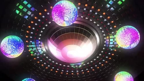 Bunte Disco-Lichter, rotierender Bewegungshintergrund