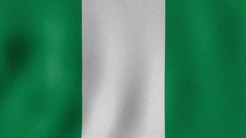 Seamless Waving Nigeria Flag Animation Loop