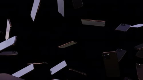 Falling 3D Smartphones Product Reveal Animation