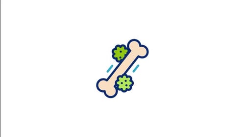 Animiertes Symbol für Knochenkrebs