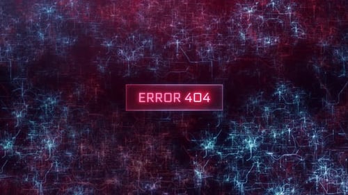 Conceito de erro 404 sobre fundo escuro de redes de computadores