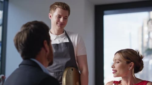 Tender Couple Talking Restaurant Feeling Closeness Closeup Romantic Pair Date