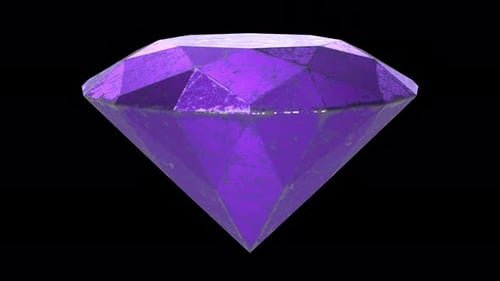 Abstract Sparkling Purple Diamond Loop Animation