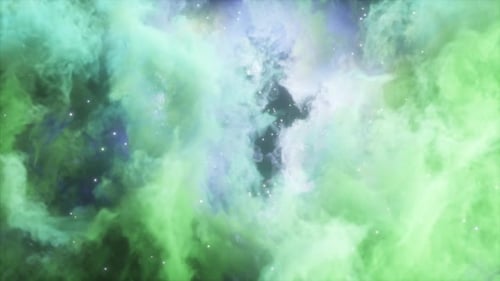 Abstract Space Nebula Background with Twinkling Stars