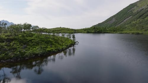 Mountain Lake in Valley 1