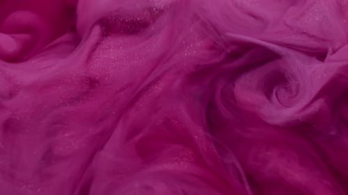 Abstract Swirls of Light Pink Liquid with Glitter
