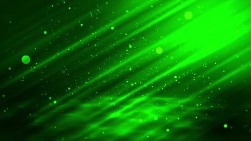 Light Rays Particles Glitter Background Green V4