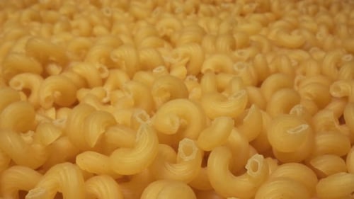 Close Up of a Pile of Italian Pasta Cavatappi