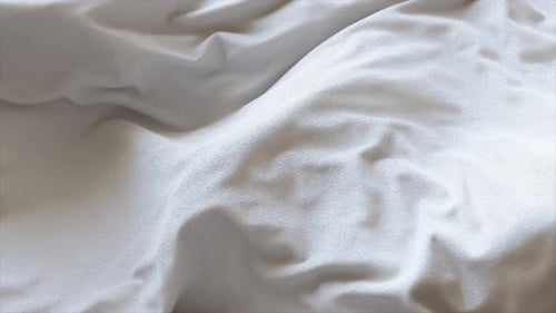 Abstract Fluid White Fabric Ripples Loop Motion Background