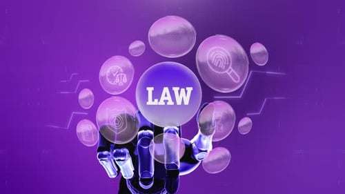 Digital Screen, Law Robotic Technology, Concept, Background 4K