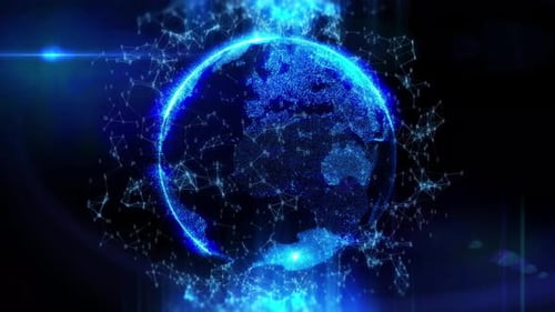 Blockchain-Technologie. Blockchain-Plexus-Konzept