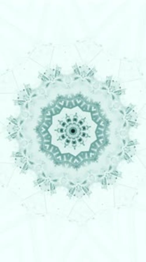 Light Abstract Symmetrical Kaleidoscope Expanding Pattern