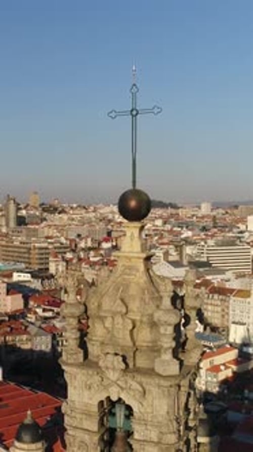 Vertical Video City of Porto, Torre dos Clérigos, Portugal