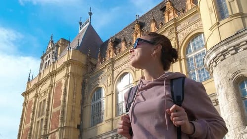 Woman By Romantic Castles in Budapest