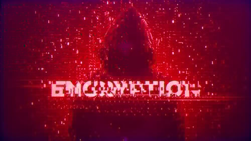 Glitch Data Encryption Text Reveal Intro