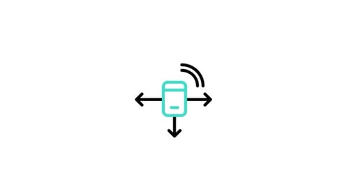 Animated Flat Design Mobile Network Connection Icon