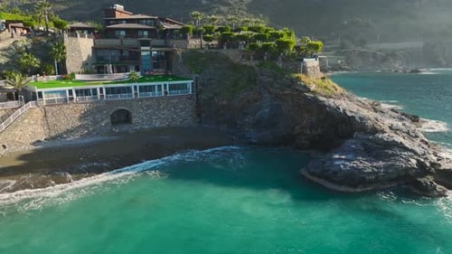 Aerial Video of Resort Surrounded By Mediterranean Sea