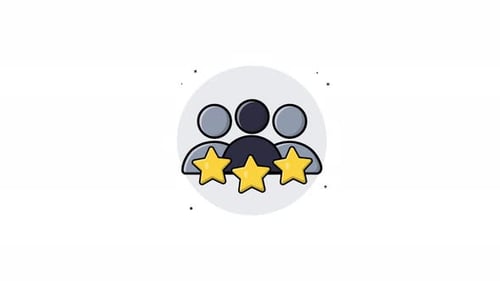 Animated People Icons with Star Rating for Customer Reviews