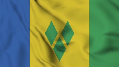Saint Vincent and the Grenadines Flag Waving Animation