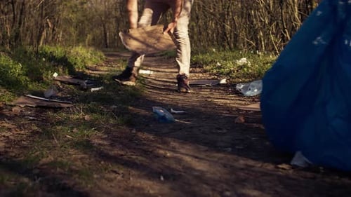 Volunteers Pick Up Litter in Forest Clean Up