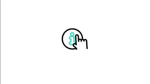 Animated Information Icon Click Flat Design