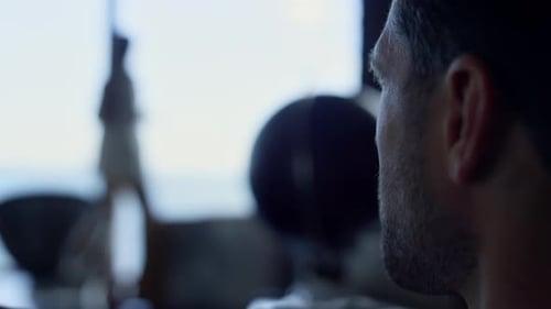 Man and Woman in Modern Home Interior