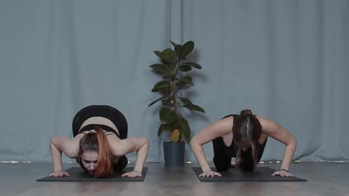 Yoga training at gym