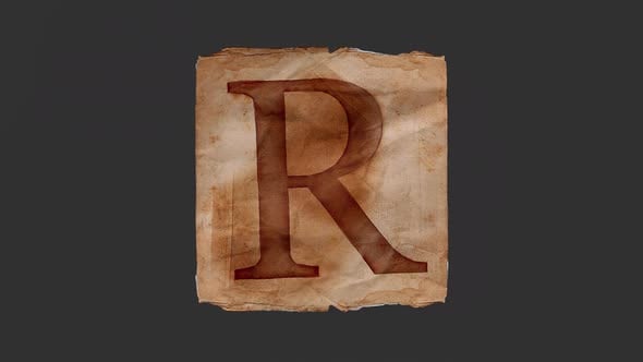 Vintage Old Paper Letter R, Overlays Motion Graphics ft. craft ...
