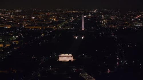 Capitol Mall Aerial View at Night