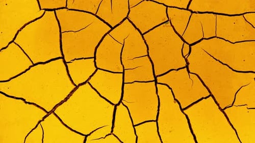 Cracked Soil in a Desert Drying Out in Timelapse. Ground Draining, Cracked Earth, Global Warming