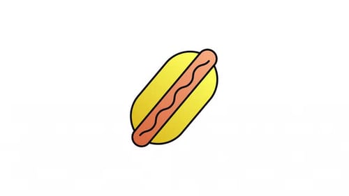 Animated Hotdog icon Alpha Channel