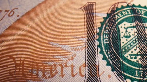 Macro Shot of One Hundred Dollar Bill