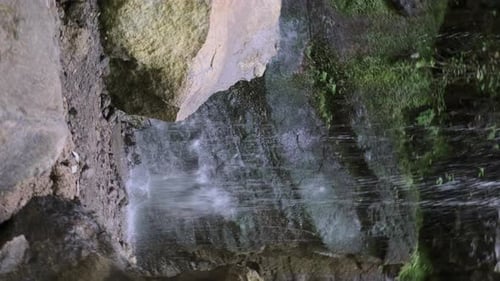 Vortex Shot Waterfall Base in the forest 4k 30fps.mp4