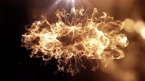 Luxury Golden Explosion Swirl of Light Particles on a Dark Background