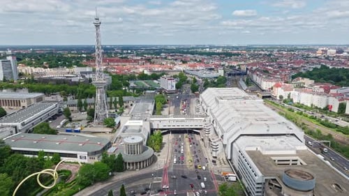 Aerial view of Messe Berlin , Germany