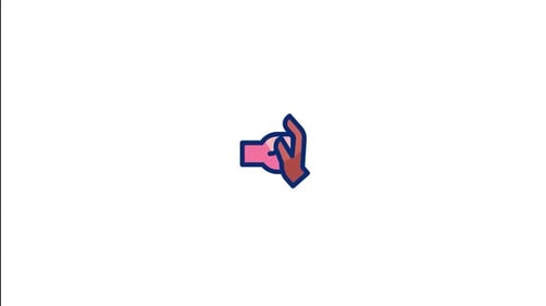 Animated Hand Gestures with Glitch Effect