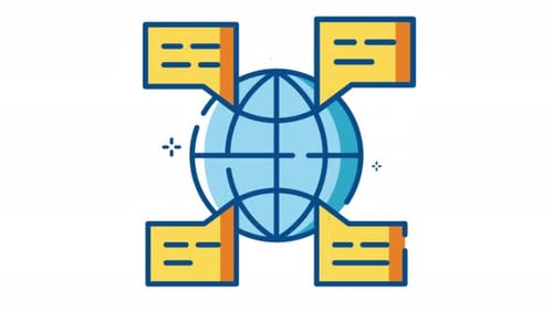 Animated Global Chat and Connectivity Icon