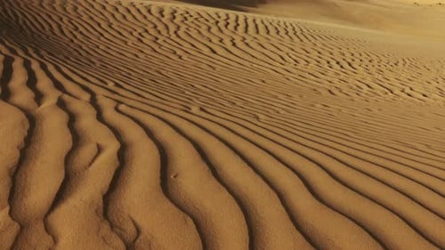 Sand weht im Wind über Sanddünen