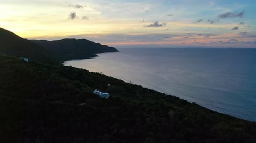 Soft Pastel Skies Glow Over St. Croix’s Peaceful Peninsula and Ocean